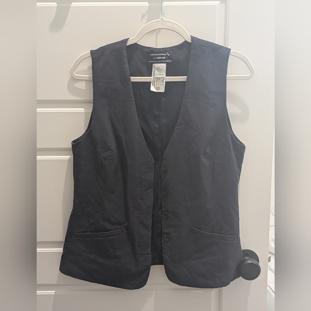 Lands' End Women's Black Vest